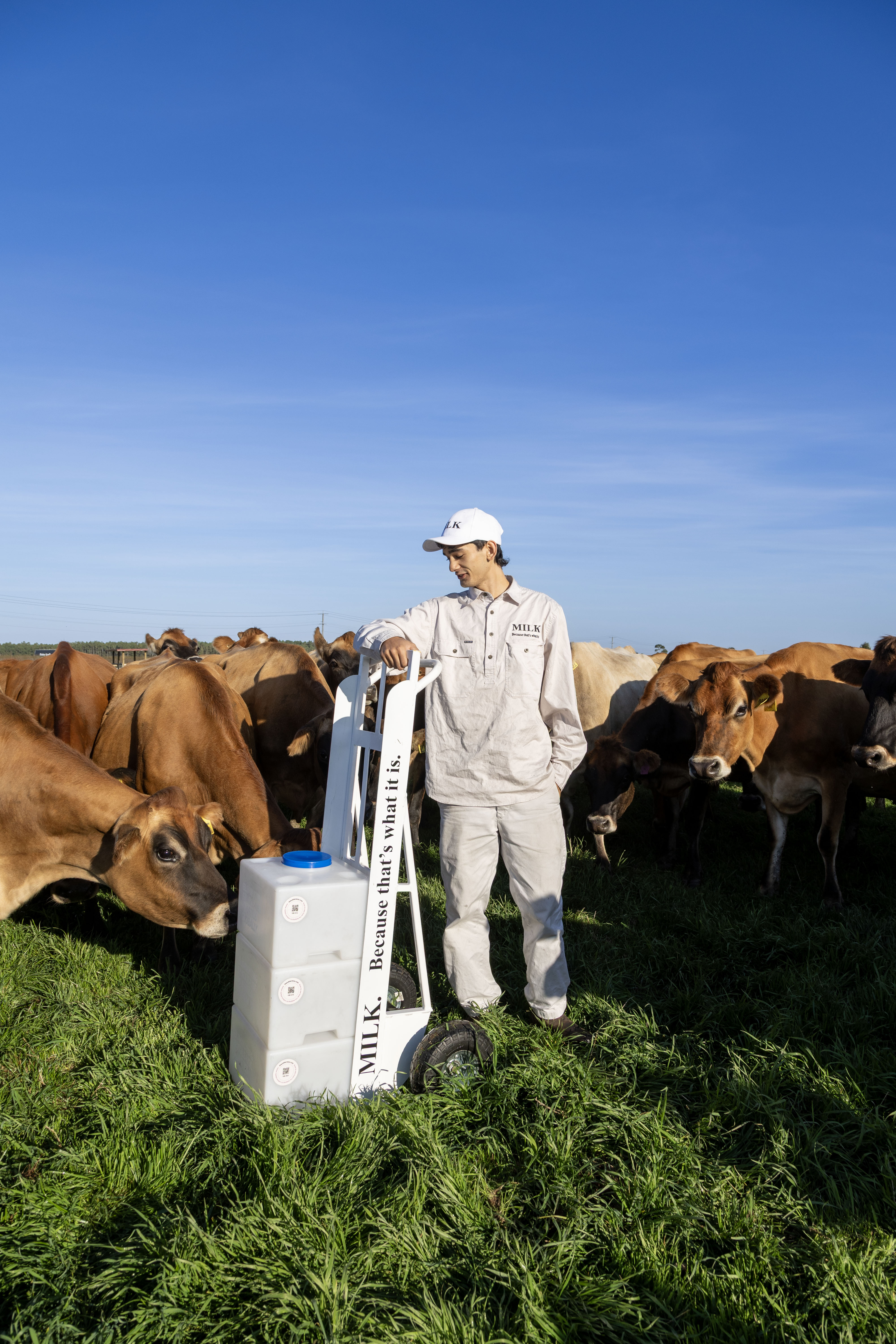 MILK. kegs on the farm